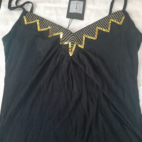 Batik blouse new, black, size L