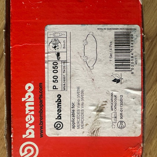 Brembo brake pads P50 050 for Mercedes Benz Vito/Viano 639 new