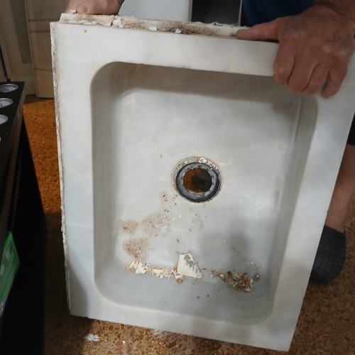 Marble kitchen sink, 60x47x19 cm