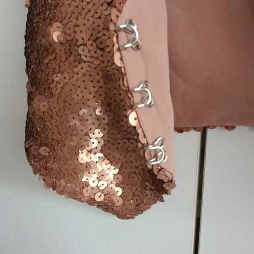 Sequin vest new, brown gold color, size S-M