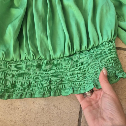 BeYou satin blouse used, green, size S