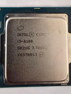Intel Core i3 6100 CPU like new without cooler