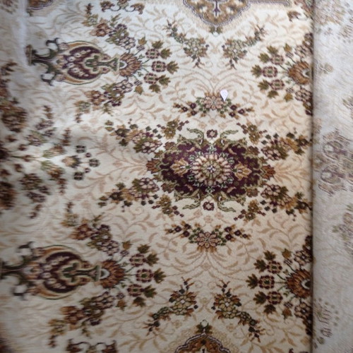Wool rug used in olive beige color 1.89x2.88 with minor repair