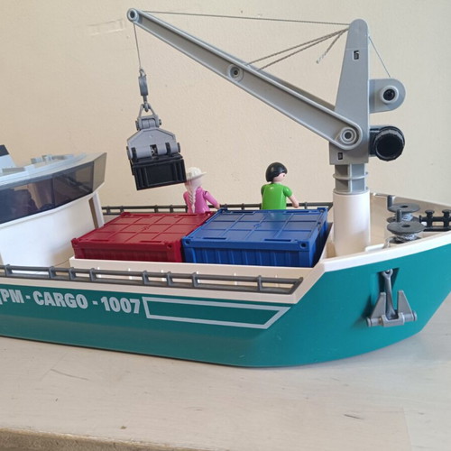 Playmobil Cargo Ship used, floats on water