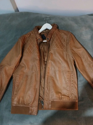 Bershka leather jacket used, brown size M