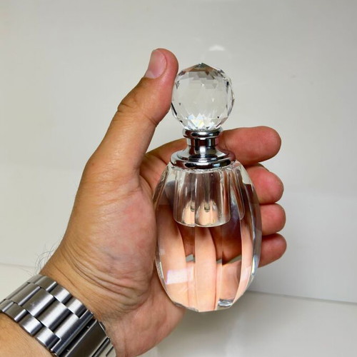 Vintage faceted crystal perfume bottle