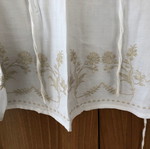 Linen tunic Mango XL like new, white with embroidery