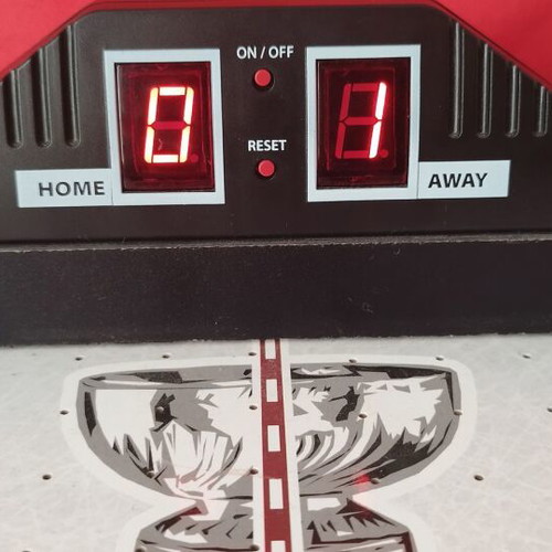Air hockey board game used with light indicators 50x30
