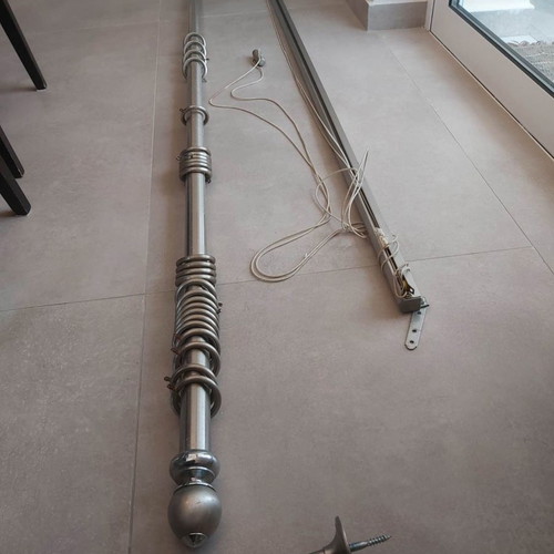 Double metal curtain rods set used with mechanism Φ35, length 2.65 m