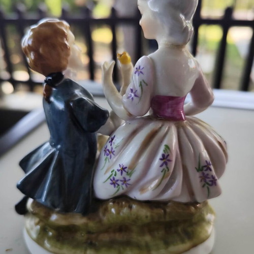 Porcelain vintage decoration used with repaired break