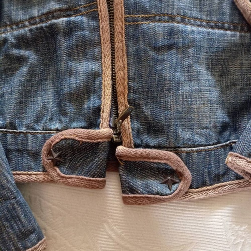 Vintage Y2K Embroidered Denim Jacket We-R Just Angels like new, size M, blue