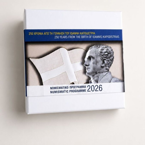 Silver Collectible Coin 10€ 2026 Kapodistrias Proof with Case and Certificate