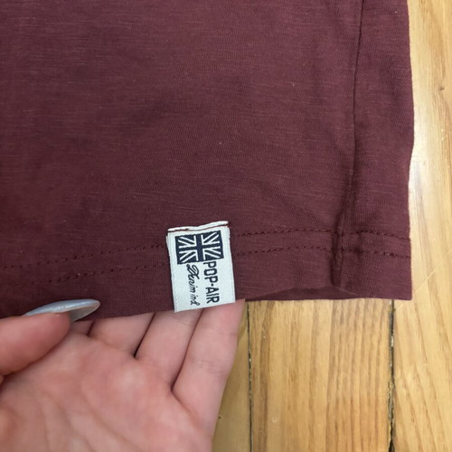 Pop Air Vintage Graphic Long Sleeve shirt size S like new, burgundy