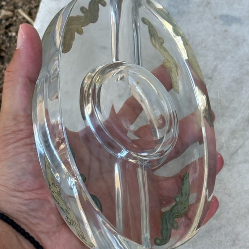 Thomas Gallery Crystal Ashtray 24% Lead Crystal like new with box