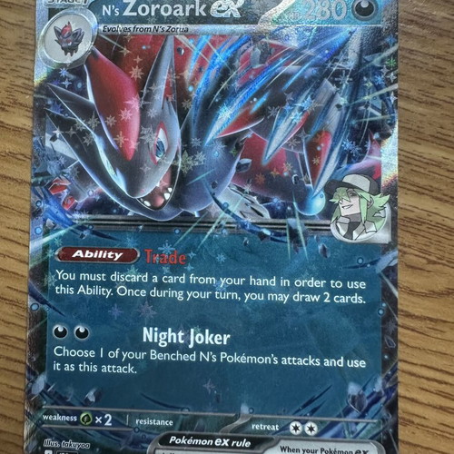 N’s Zoroark ex card in excellent condition