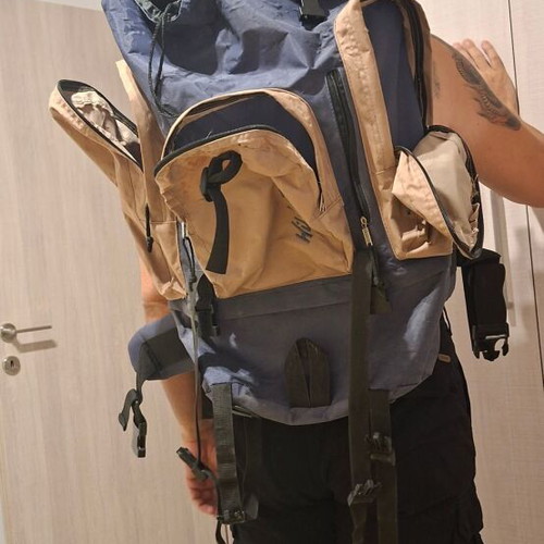 Terra camping backpack used, 65x45 cm, multiple pockets
