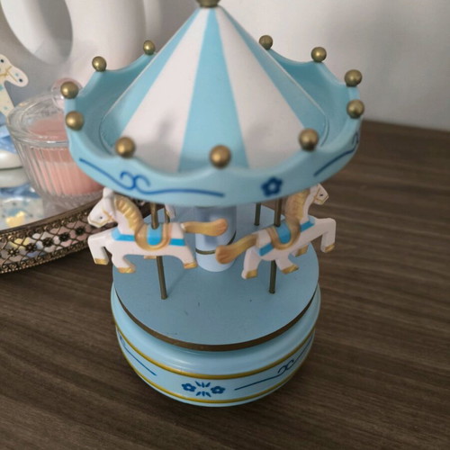 Carousel Baptism Decoration Set Blue Theme new