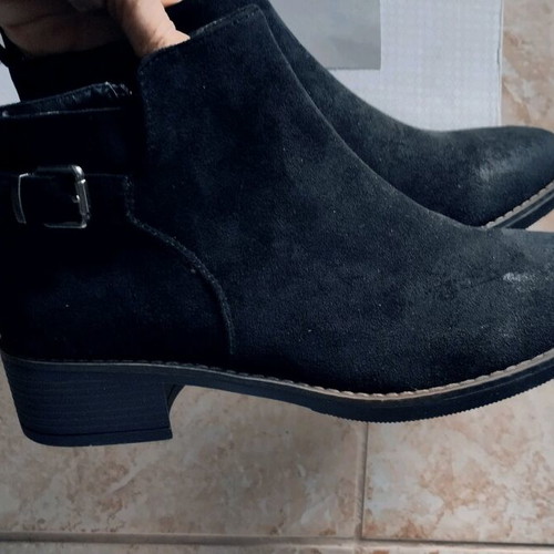Parex suede ankle boots new, size 37 black