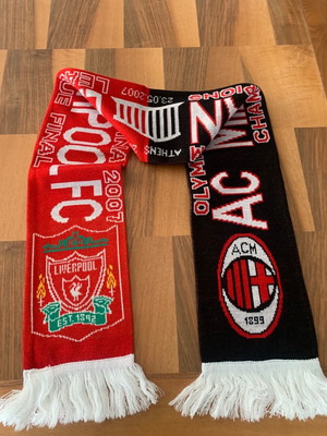 Συλλεκτικό κασκόλ Champions League AC Milan Liverpool σαν καινούργιο