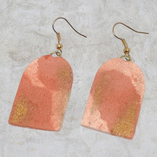 Clay earrings handmade new, unworn