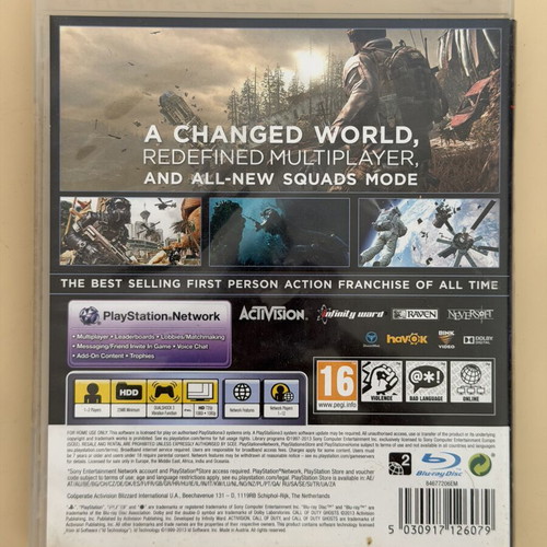 Call of Duty Ghosts PS3 game like new