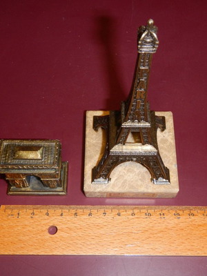 Tabletop decorative souvenirs from France used, set of 2