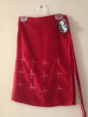 Bluenote red pareo with embroidery new