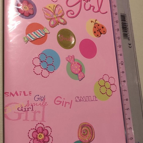 Smile Girl greeting card new, 3D for girl