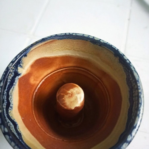 Pythagoras cup like new, clay with ancient Greek design