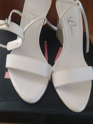 Danos Leather Women's Sandals Size 39 White Like New