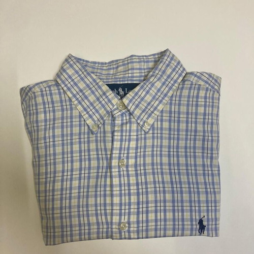 Ralph Lauren Oxford shirt L 16¼ Custom Fit blue yellow