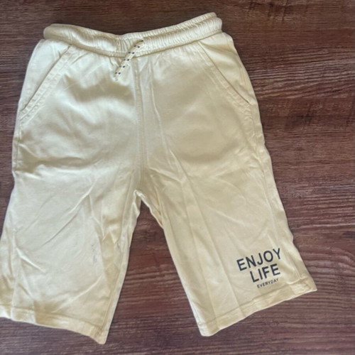 Children's shorts size 7 years used, yellow, 122 cm