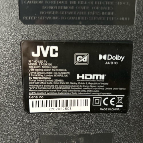 JVC 32” TV like new, non-smart