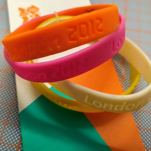 London 2012 silicone wristbands new, set of 4