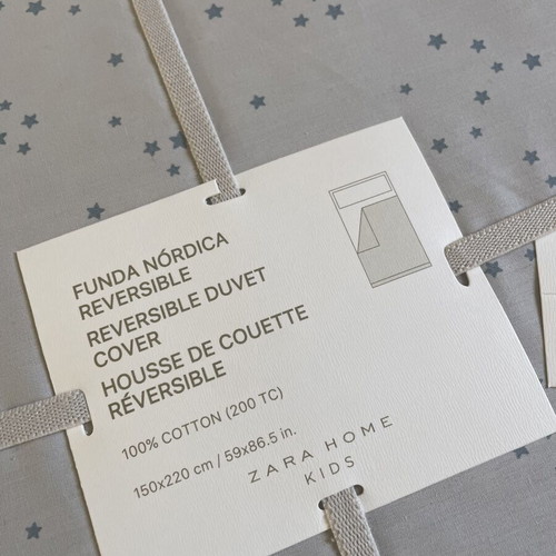 Zara Home duvet cover with stars, new, 150x220 cm
