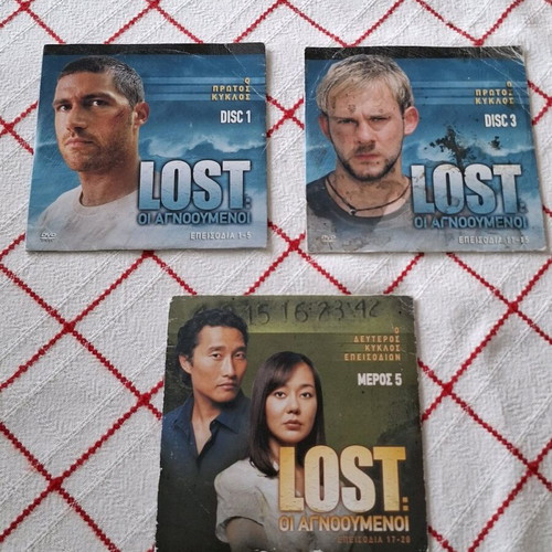 Lost DVD used, pack of 3 DVDs with episodes from seasons 1 to 3
