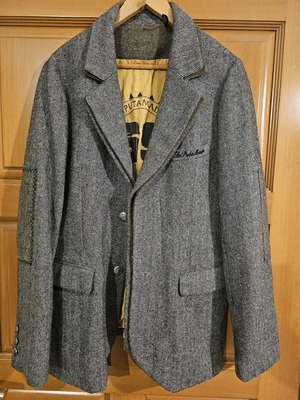 De Puta Madre gray jacket like new, size L