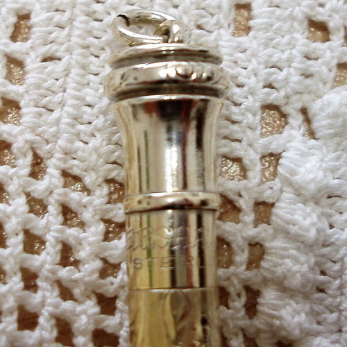 Sterling silver mechanical pencil used, handcrafted England 20th century