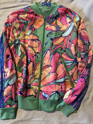 Adidas women's jacket like new medium tropical multicolor