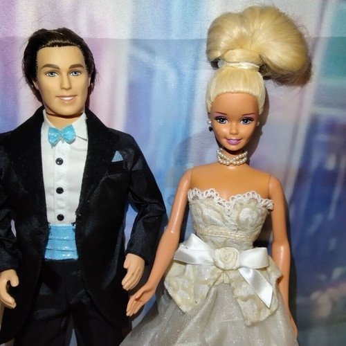 Wedding Day Barbie (1997) and Classic Groom Wedding Day Ken (1997) dolls