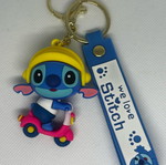 Stitch keychain new, blue