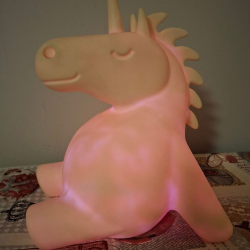 Unicorn lamp like new with automatic color changing