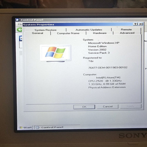 Vintage Sony Vaio VGN-P50 Pocket PC with Windows XP and charger