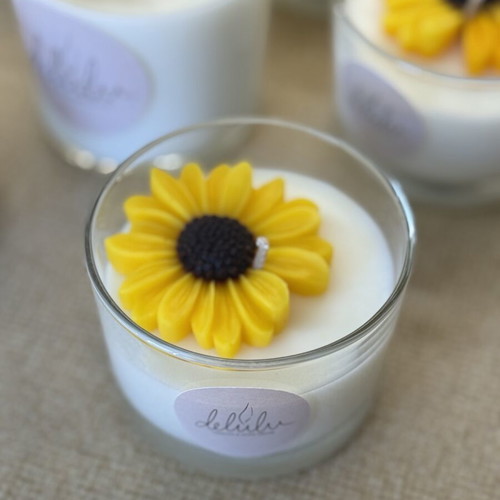Handmade soy candle new with floral fragrance