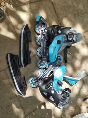 Abisal adjustable roller skates used, size 31-34