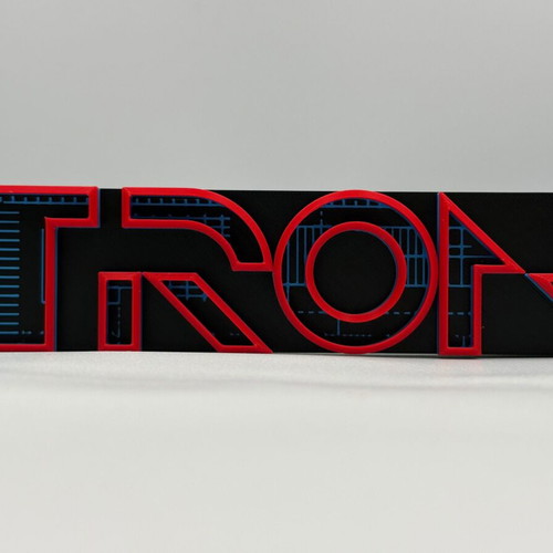 Tron Logo Desk Decor 3D Printed new
