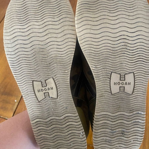 Hogan sneakers used army style with suede and leather details