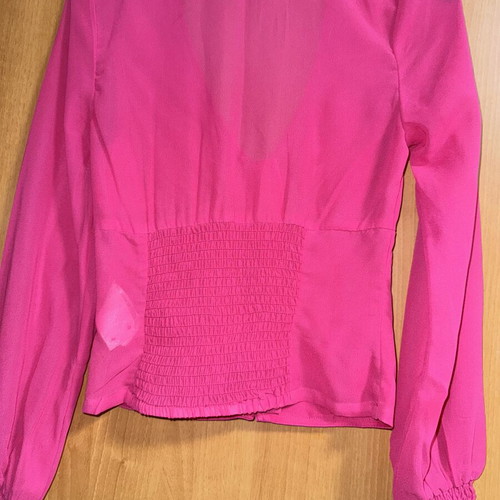 H&M semi-transparent blouse, pink, size XXS