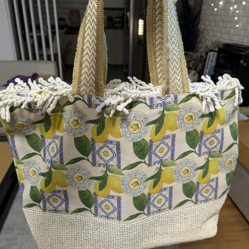Shoulder beach bag new multicolor with unique weaving