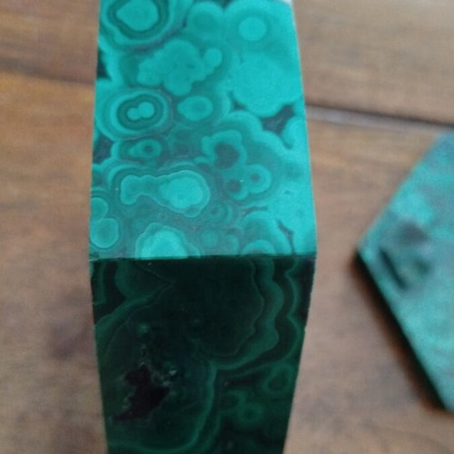 Box made of natural malachite like new